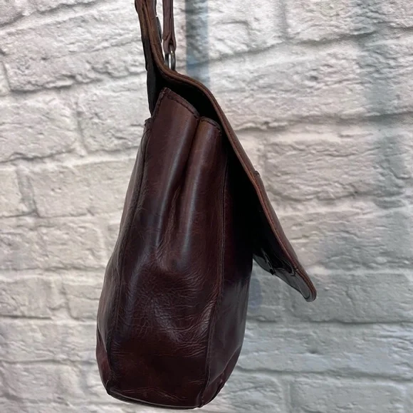 FRYE Melissa Saddle Bag Leather Cognac Crossbody - Picture 11 of 16